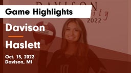 Davison  vs Haslett Game Highlights - Oct. 15, 2022