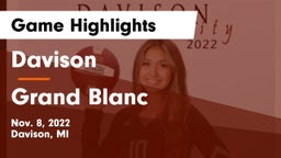 Davison  vs Grand Blanc  Game Highlights - Nov. 8, 2022