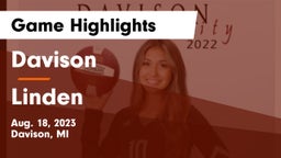 Davison  vs Linden Game Highlights - Aug. 18, 2023