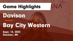 Davison  vs Bay City Western  Game Highlights - Sept. 14, 2023