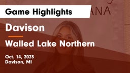 Davison  vs Walled Lake Northern  Game Highlights - Oct. 14, 2023
