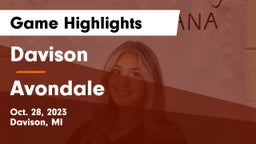 Davison  vs Avondale  Game Highlights - Oct. 28, 2023