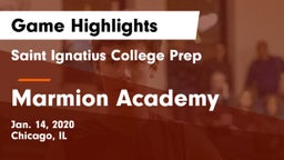 Saint Ignatius College Prep vs Marmion Academy  Game Highlights - Jan. 14, 2020