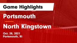 Portsmouth  vs North Kingstown  Game Highlights - Oct. 28, 2021