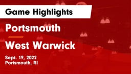 Portsmouth  vs West Warwick Game Highlights - Sept. 19, 2022