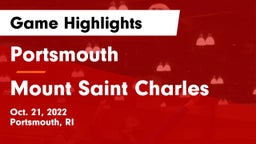 Portsmouth  vs Mount Saint Charles Game Highlights - Oct. 21, 2022