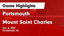 Portsmouth  vs Mount Saint Charles Game Highlights - Oct. 5, 2023