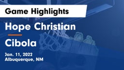 Hope Christian  vs Cibola  Game Highlights - Jan. 11, 2022