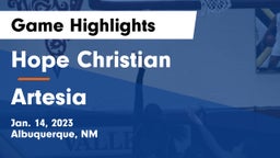 Hope Christian  vs Artesia  Game Highlights - Jan. 14, 2023