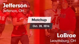 Matchup: Jefferson  vs. LaBrae  2016