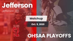 Matchup: Jefferson  vs. OHSAA PLAYOFFS 2020