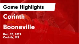 Corinth  vs Booneville  Game Highlights - Dec. 20, 2021