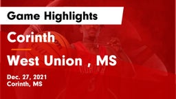 Corinth  vs West Union , MS Game Highlights - Dec. 27, 2021