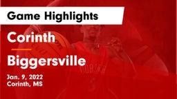 Corinth  vs Biggersville  Game Highlights - Jan. 9, 2022