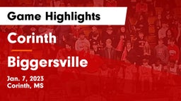 Corinth  vs Biggersville Game Highlights - Jan. 7, 2023