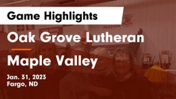 Oak Grove Lutheran  vs Maple Valley  Game Highlights - Jan. 31, 2023