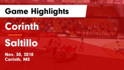 Corinth  vs Saltillo  Game Highlights - Nov. 30, 2018