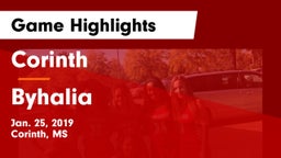 Corinth  vs Byhalia  Game Highlights - Jan. 25, 2019