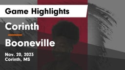 Corinth  vs Booneville  Game Highlights - Nov. 20, 2023