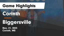 Corinth  vs Biggersville  Game Highlights - Nov. 21, 2023