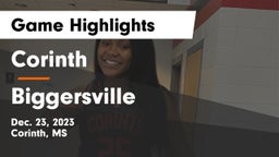 Corinth  vs Biggersville  Game Highlights - Dec. 23, 2023