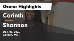 Corinth  vs Shannon  Game Highlights - Dec. 27, 2023