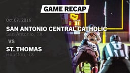 Recap: San Antonio Central Catholic  vs. St. Thomas  2016