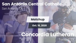 Matchup: San Antonio Central  vs. Concordia Lutheran  2020