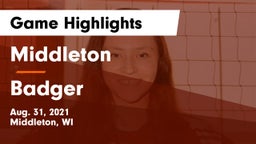 Middleton  vs Badger  Game Highlights - Aug. 31, 2021