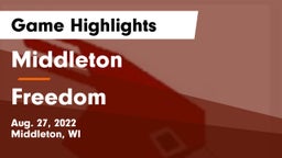 Middleton  vs Freedom  Game Highlights - Aug. 27, 2022
