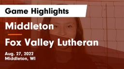 Middleton  vs Fox Valley Lutheran  Game Highlights - Aug. 27, 2022