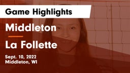 Middleton  vs La Follette  Game Highlights - Sept. 10, 2022