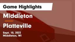 Middleton  vs Platteville  Game Highlights - Sept. 10, 2022