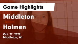 Middleton  vs Holmen  Game Highlights - Oct. 27, 2022