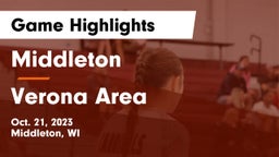 Middleton  vs Verona Area  Game Highlights - Oct. 21, 2023