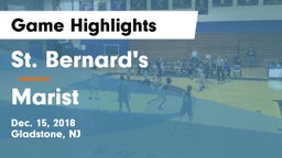 St. Bernard's  vs Marist  Game Highlights - Dec. 15, 2018