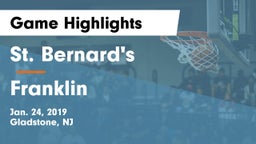 St. Bernard's  vs Franklin  Game Highlights - Jan. 24, 2019