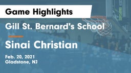 Gill St. Bernard's School vs Sinai Christian Game Highlights - Feb. 20, 2021