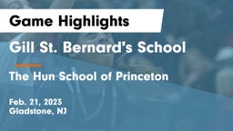 Gill St. Bernard's School vs The Hun School of Princeton Game Highlights - Feb. 21, 2023