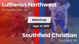 Matchup: Lutheran Northwest vs. Southfield Christian  2018