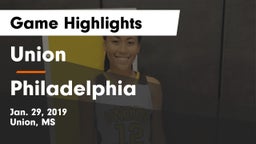 Union  vs Philadelphia Game Highlights - Jan. 29, 2019