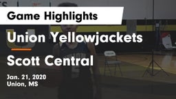 Union Yellowjackets vs Scott Central  Game Highlights - Jan. 21, 2020