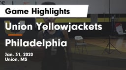 Union Yellowjackets vs Philadelphia Game Highlights - Jan. 31, 2020