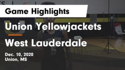 Union Yellowjackets vs West Lauderdale  Game Highlights - Dec. 10, 2020