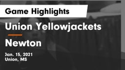 Union Yellowjackets vs Newton Game Highlights - Jan. 15, 2021