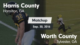 Matchup: Harris County vs. Worth County  2016