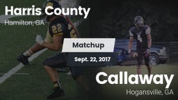 Matchup: Harris County vs. Callaway  2017