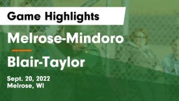 Melrose-Mindoro  vs Blair-Taylor  Game Highlights - Sept. 20, 2022