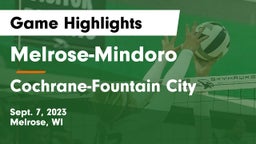 Melrose-Mindoro  vs Cochrane-Fountain City  Game Highlights - Sept. 7, 2023