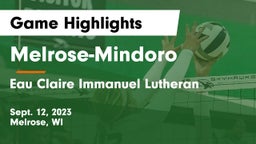 Melrose-Mindoro  vs Eau Claire Immanuel Lutheran Game Highlights - Sept. 12, 2023